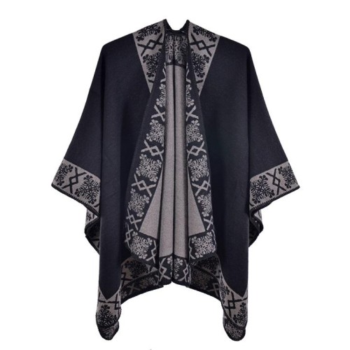 lady slit shawl Autumn and Winter ethnic style imitate sheep velvet thick warm wind scarf