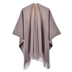 Autumn and Winter knitting slit shawl brief gradual change wind warm