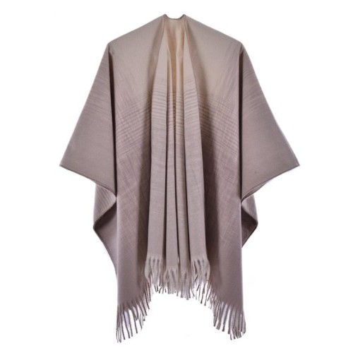 Autumn and Winter knitting slit shawl brief gradual change wind warm