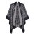lady shawl retro Jacquard warm slit shawl