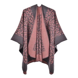 occidental style fashion Autumn and Winter shawl imitate sheep velvet slit