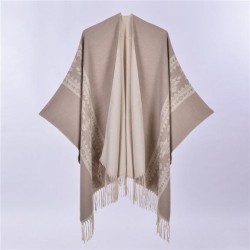 Autumn and Winter shawl scarf Jacquard tassel knitting wind retro Nation