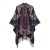 lady shawl retro                   grid imitate sheep velvet slit shawlWsh