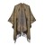 lady shawl retro                   grid imitate sheep velvet slit shawlWsh