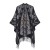 lady shawl retro                   grid imitate sheep velvet slit shawlWsh