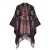 lady shawl retro                   grid imitate sheep velvet slit shawlWsh