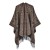 lady shawl retro                   grid imitate sheep velvet slit shawlWsh