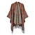 lady shawl retro                   grid imitate sheep velvet slit shawlWsh