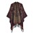 lady shawl retro                   grid imitate sheep velvet slit shawlWsh