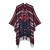 lady shawl retro                   grid imitate sheep velvet slit shawlWsh