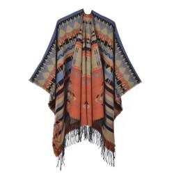 Bohemia big shawl occidental style fashion thick imitate sheep velvet two scar..