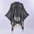 four Double surface tassel shawl occidental style brief geometry imitate sheep velv