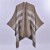 four Double surface tassel shawl occidental style brief geometry imitate sheep velv