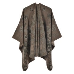  shawl four lady imitate sheep velvet slit knitting Coat