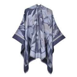  wind Double surface tassel slit shawl four brief warm cardigan