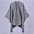 woman Autumn and Winter warm shawl occidental style classic houndstooth knitting scarf sh