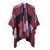 occidental style warm shawl lady spring slit tassel Stripe grid