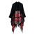 occidental style warm shawl lady spring slit tassel Stripe grid
