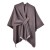 Autumn and Winter slit warm shawl occidental style classic grid belt cardigan