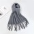 lady tassel grid shawl Nation wind Autumn and Winter new big travel thick scarf