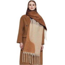 thick shawl occidental style autumn Winter circle circle Jacquard geometry sca..