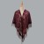 occidental style women dress autumn Winter wind v-neck tassel rainbow sweater woman