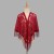 occidental style women dress autumn Winter wind v-neck tassel rainbow sweater woman