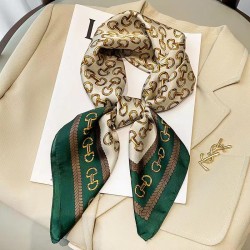 (  green)imitate silk samll summer scarves woman temperament all-Purpose print..