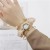 bref personalty fashon Alloy Bracelets bref fashon lesure temperament lady cloth belt quartz watch