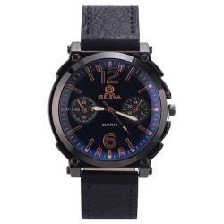 ( Black face Black Belt)bg dal man watch fashon Busness wrst-watches trend per..