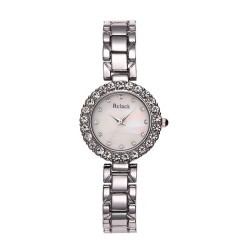 fashon samll gold watch-face woman steel belt quartz watch-face Shells pattern..