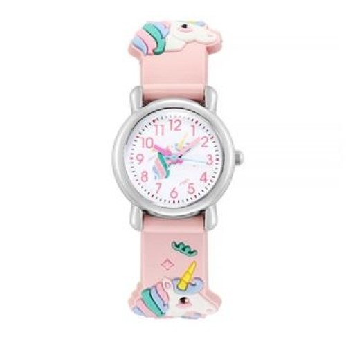  watch  lovely pattern quartz watch  color plastc belt boy grl wrst-watches