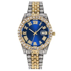 fashon damond gold watchband watch  bg dal Rome calbraton day Rhnestone quartz..