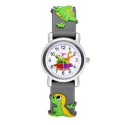  watch  lovely pattern quartz watch  ranbow slca gel watchband student gft wat..