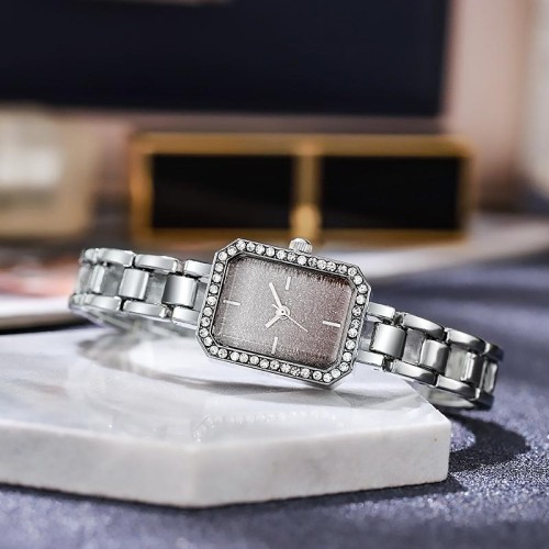 Korean style fashon lady watch Rhnestone square watch samll temperament Bracelets lesure student quartz watch-f