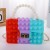 Mobile phone bag, zero wallet children bubble pearl portable chain silicone bag