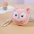 three velvet cartoon coin Purse woman  creative cartoon Coin bag bag  Pearl rope