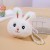 three velvet cartoon coin Purse woman  creative cartoon Coin bag bag  Pearl rope