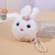 three velvet cartoon coin Purse woman  creative cartoon Coin bag bag  Pearl rope