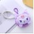 three velvet cartoon coin Purse woman  creative cartoon Coin bag bag  Pearl rope