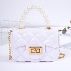 candy colors shoulder messenger  chain coin samll bag Pearl handbag girl Lingg..