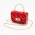 ( white)lady shoulder handbag woman fashion Pearl chain portable Mini  Jelly bag