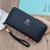 ( black)lady coin bag woman long style zipper Clutch woman fashion brief high capacity Litchi pattern Wallets bag