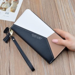 lady coin bag woman long style Clutch Japan and Korea fashion color zipper tas..