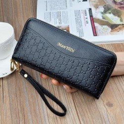 coin bag lady long style Double zipper Clutch high capacity Wallets Double layer leather coin Purse bag