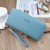coin bag lady long style Double zipper Clutch high capacity Wallets Double layer leather coin Purse bag