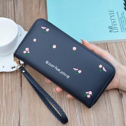 lady coin bag woman long style zipper Clutch fashion flower Wallets high capac..