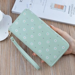 lady coin bag woman long style zipper Clutch Korean style leather high capacit..