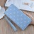 lady coin bag woman long style zipper Clutch Korean style leather high capacity chrysanthemum Wallets bag