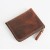 handmade retro real leather short style man coin bag leather zipper Wallets head layer Cowhide super Thin leath